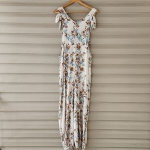 Free People ivory floral jumpsuit romper